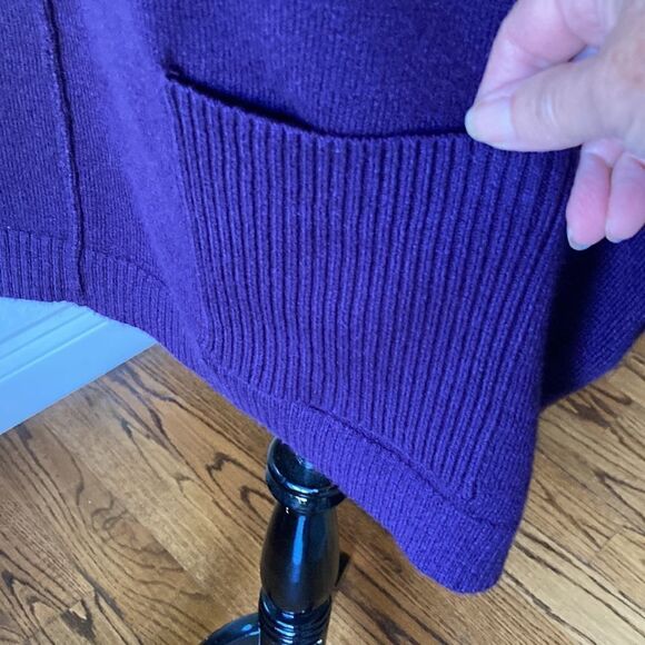 J Jill Pullover Cotton Blend Crewneck Long Sleeve Purple Sweater Size Medium - Picture 4 of 13
